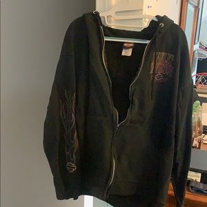 Harley Davidson Zip-up Hoodie.